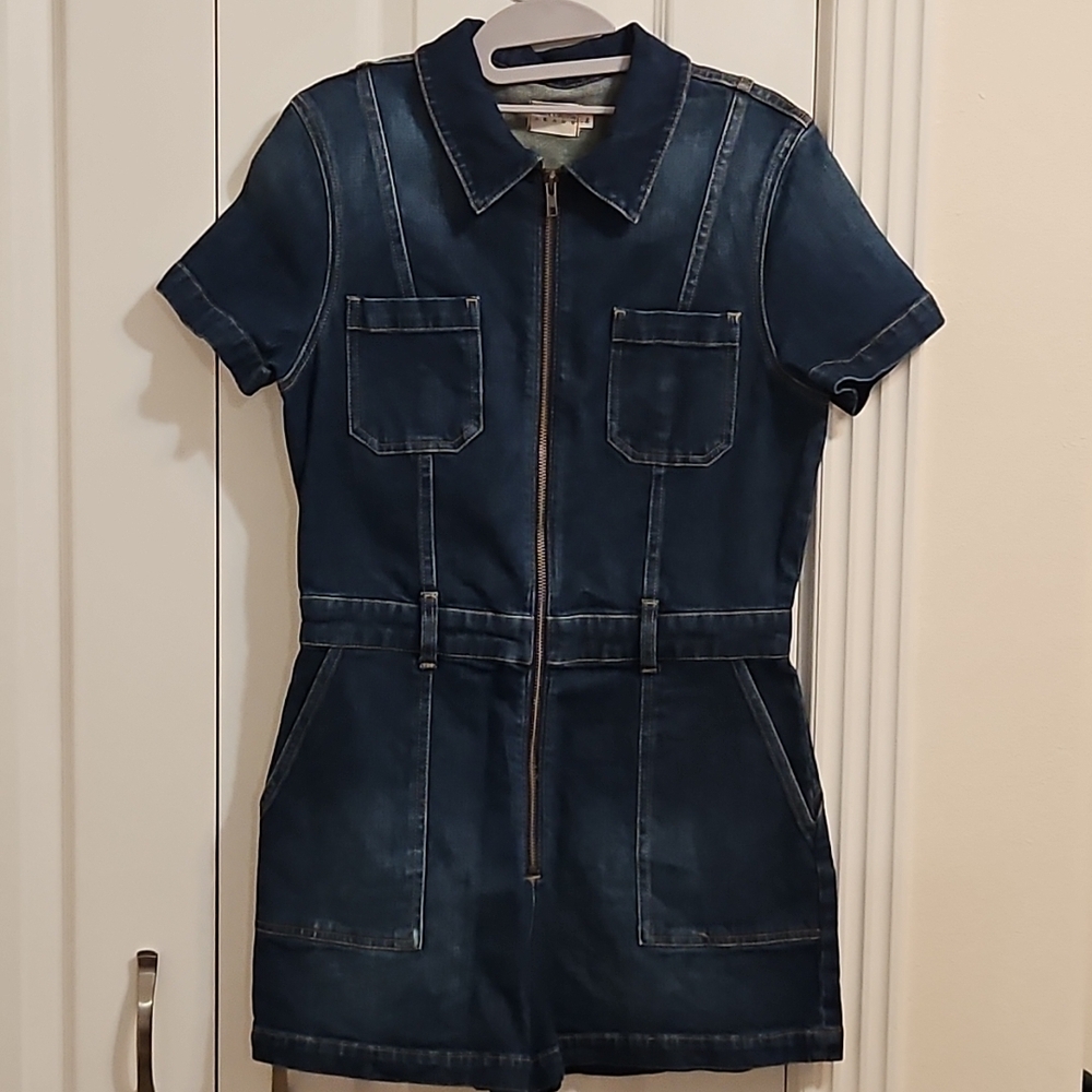 EUC Alice + Olivia Denim Romper Sz 30